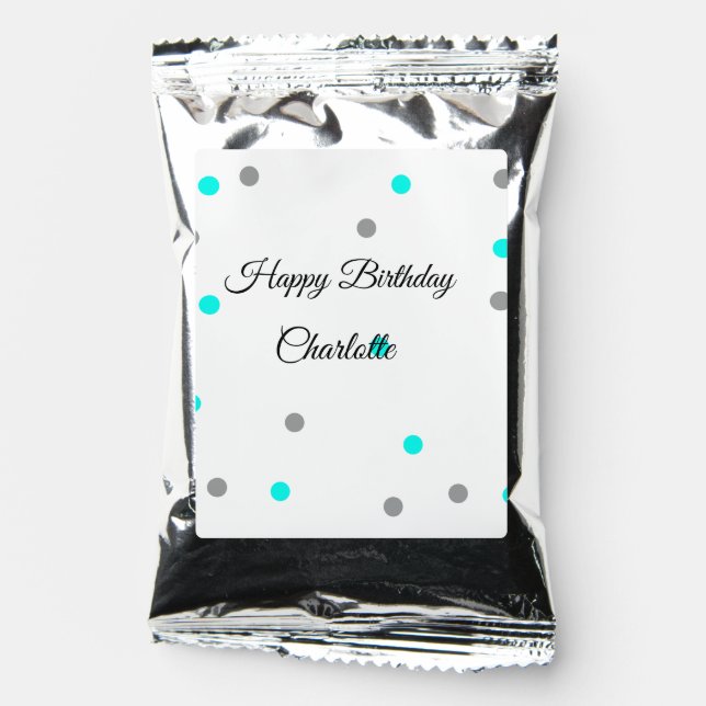 SIMPLE MINIMAL.CUTIE ADD NAME BABY happy birthday  Coffee Drink Mix (Front)