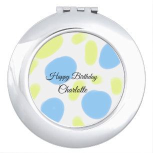 SIMPLE MINIMAL.CUTIE ADD NAME BABY happy birthday Compact Mirror