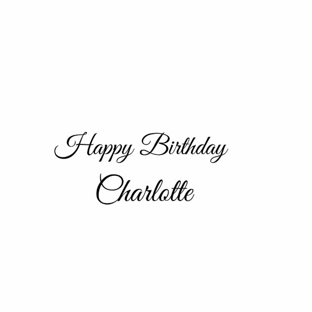 SIMPLE MINIMAL.CUTIE ADD NAME BABY happy birthday  Cutout (Front)