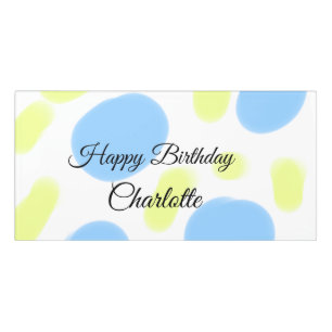 SIMPLE MINIMAL.CUTIE ADD NAME BABY happy birthday  Door Sign