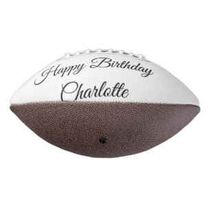 SIMPLE MINIMAL.CUTIE ADD NAME BABY happy birthday Football