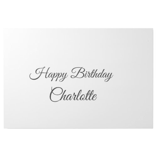 SIMPLE MINIMALCUTIE ADD NAME BABY happy birthday  Gallery Wrap