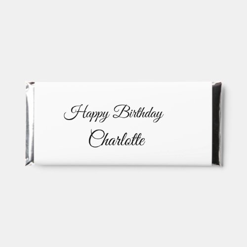 SIMPLE MINIMALCUTIE ADD NAME BABY happy birthday  Hershey Bar Favors