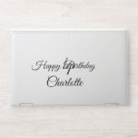 SIMPLE MINIMAL.CUTIE ADD NAME BABY happy birthday HP Laptop Skin<br><div class="desc">Design</div>