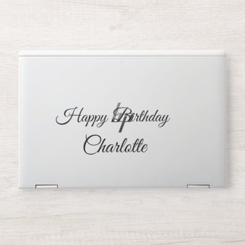 SIMPLE MINIMALCUTIE ADD NAME BABY happy birthday  HP Laptop Skin