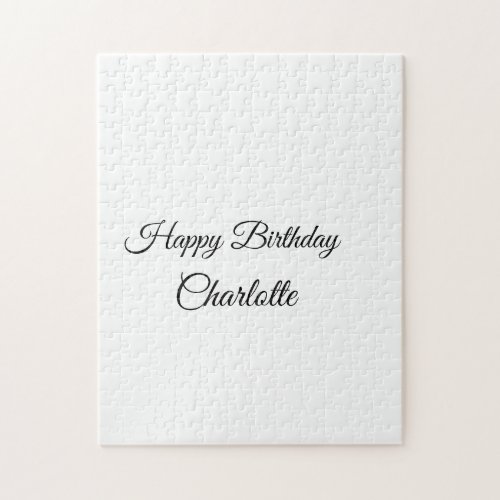 SIMPLE MINIMALCUTIE ADD NAME BABY happy birthday  Jigsaw Puzzle