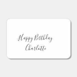 SIMPLE MINIMAL.CUTIE ADD NAME BABY happy birthday Matchboxes