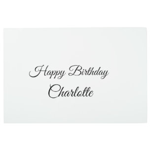 SIMPLE MINIMAL.CUTIE ADD NAME BABY happy birthday Metal Print