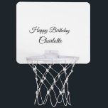 SIMPLE MINIMAL.CUTIE ADD NAME BABY happy birthday Mini Basketball Hoop<br><div class="desc">Design</div>