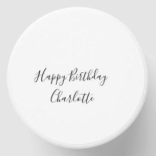 SIMPLE MINIMAL.CUTIE ADD NAME BABY happy birthday Mini Candle Favors