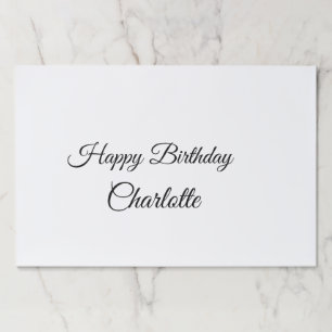 SIMPLE MINIMAL.CUTIE ADD NAME BABY happy birthday Paper Pad