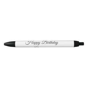 SIMPLE MINIMAL.CUTIE ADD NAME BABY happy birthday  Pen