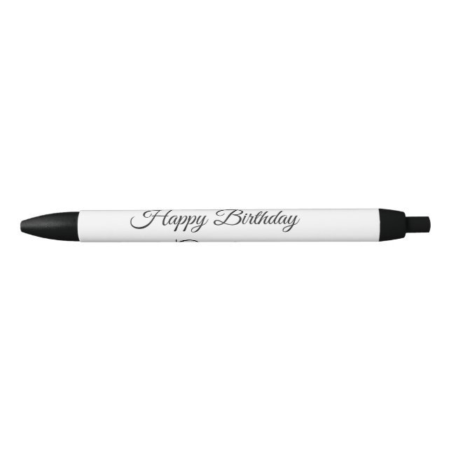 SIMPLE MINIMAL.CUTIE ADD NAME BABY happy birthday  Pen (Front)