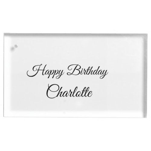 SIMPLE MINIMALCUTIE ADD NAME BABY happy birthday  Place Card Holder