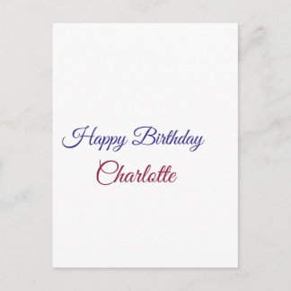 SIMPLE MINIMAL.CUTIE ADD NAME BABY happy birthday  Postcard