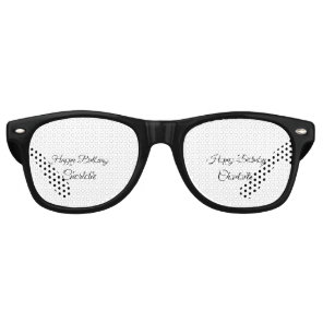 SIMPLE MINIMAL.CUTIE ADD NAME BABY happy birthday  Retro Sunglasses