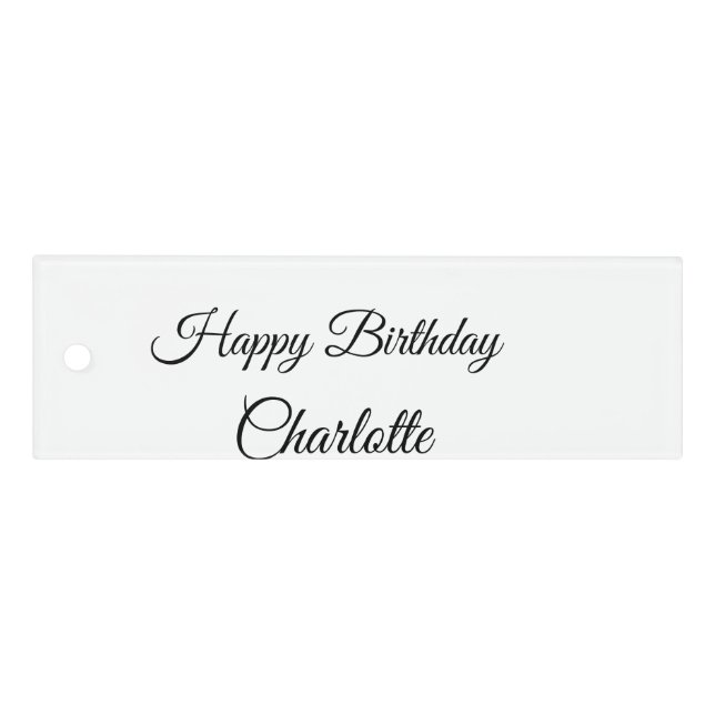 SIMPLE MINIMAL.CUTIE ADD NAME BABY happy birthday  Ruler (Front)