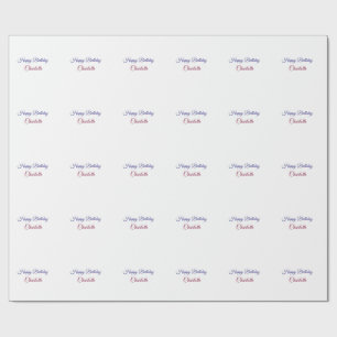 SIMPLE MINIMAL.CUTIE ADD NAME BABY happy birthday Wrapping Paper
