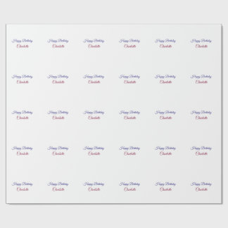 SIMPLE MINIMAL.CUTIE ADD NAME BABY happy birthday  Wrapping Paper