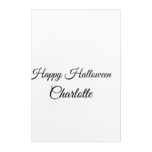 SIMPLE MINIMAL.CUTIE ADD NAME BABY happy Halloween Acrylic Print