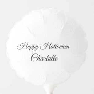 SIMPLE MINIMAL.CUTIE ADD NAME BABY happy Halloween Balloon