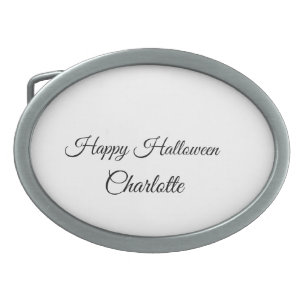 SIMPLE MINIMAL.CUTIE ADD NAME BABY happy Halloween Belt Buckle