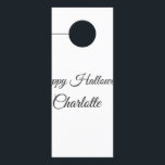 SIMPLE MINIMAL.CUTIE ADD NAME BABY happy Halloween Door Hanger<br><div class="desc">Design</div>