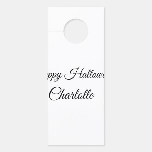 SIMPLE MINIMALCUTIE ADD NAME BABY happy Halloween Door Hanger