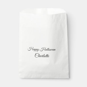 SIMPLE MINIMAL.CUTIE ADD NAME BABY happy Halloween Favor Bag