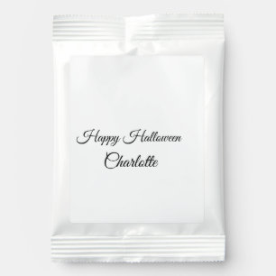 SIMPLE MINIMAL.CUTIE ADD NAME BABY happy Halloween Hot Chocolate Drink Mix