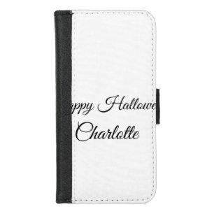 SIMPLE MINIMAL.CUTIE ADD NAME BABY happy Halloween iPhone 8/7 Wallet Case