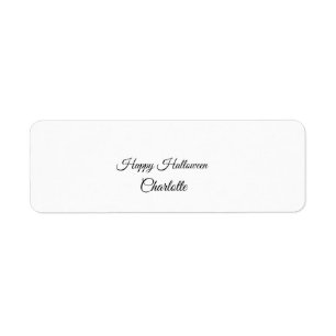 SIMPLE MINIMAL.CUTIE ADD NAME BABY happy Halloween Label