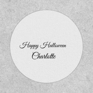 SIMPLE MINIMAL.CUTIE ADD NAME BABY happy Halloween Patch