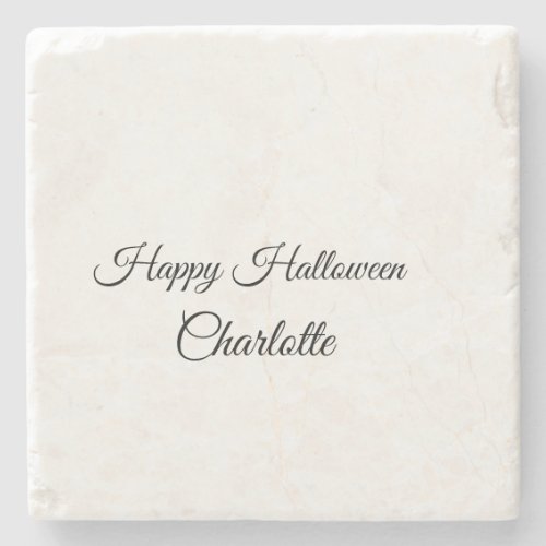 SIMPLE MINIMALCUTIE ADD NAME BABY happy Halloween Stone Coaster