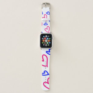 SIMPLE MINIMAL.CUTIE ADD NAME BABY heart add lette Apple Watch Band