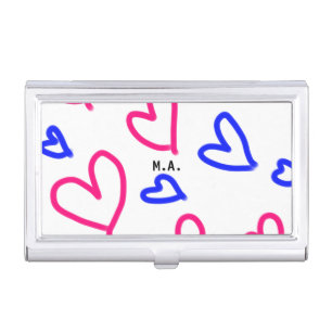 SIMPLE MINIMAL.CUTIE ADD NAME BABY heart add lette Business Card Case