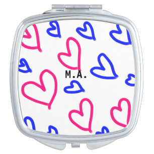 SIMPLE MINIMAL.CUTIE ADD NAME BABY heart add lette Compact Mirror