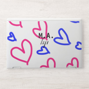 SIMPLE MINIMAL.CUTIE ADD NAME BABY heart add lette HP Laptop Skin