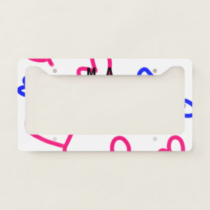 SIMPLE MINIMAL.CUTIE ADD NAME BABY heart add lette License Plate Frame