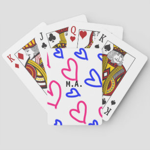 SIMPLE MINIMAL.CUTIE ADD NAME BABY heart add lette Poker Cards