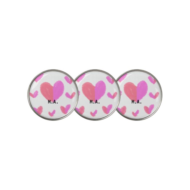 SIMPLE MINIMAL.CUTIE ADD NAME BABY letter Throw Pi Golf Ball Marker (3 Up)