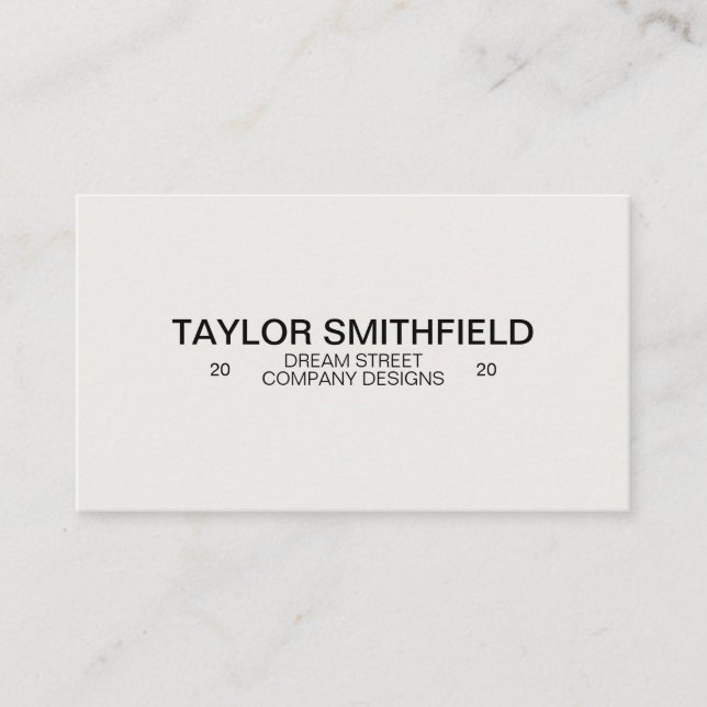 Simple Minimal Designer Modern Business Card (Front)