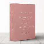 Simple Minimal Dusty Rose Pink Wedding Photo Album<br><div class="desc">Simple Minimal Dusty Rose Pink Wedding Photo Album Binder. This modern minimal Album option is simple classic and elegant with a plain solid background color and a pretty signature script calligraphy font with tails. Shown in the new Colorway. Available in several color options, or feel free to edit the colors...</div>