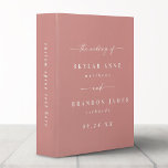 Simple Minimal Dusty Rose Pink Wedding Photo Album 3 Ring Binder<br><div class="desc">Simple Minimal Dusty Rose Pink Wedding Photo Album Binder. This modern minimal Album option is simple classic and elegant with a plain solid background color and a pretty signature script calligraphy font with tails. Shown in the new Colorway. Available in several color options, or feel free to edit the colors...</div>