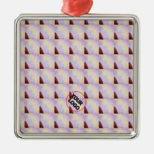 Simple minimal elegant add photo name text custom metal ornament