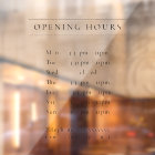 Simple Minimal Elegant Black Opening Hours Timings