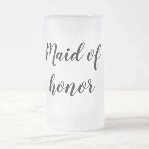 Simple minimal elegant bridesmaid wedding favors l frosted glass beer mug