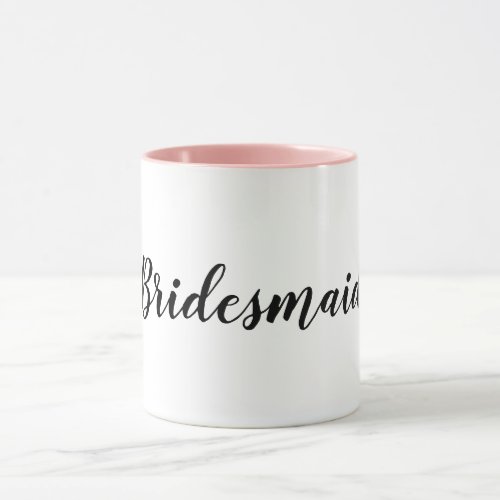 Simple minimal elegant bridesmaid wedding favors   mug