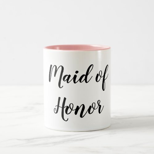 Simple minimal elegant bridesmaid wedding favors   Two_Tone coffee mug