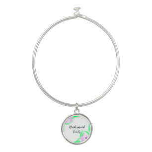 Simple minimal elegant bridesmaid wedding favours bangle bracelet